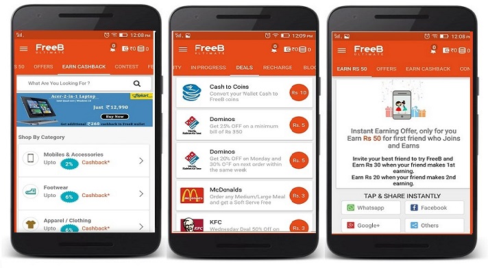 Freeb - free recharge earning app