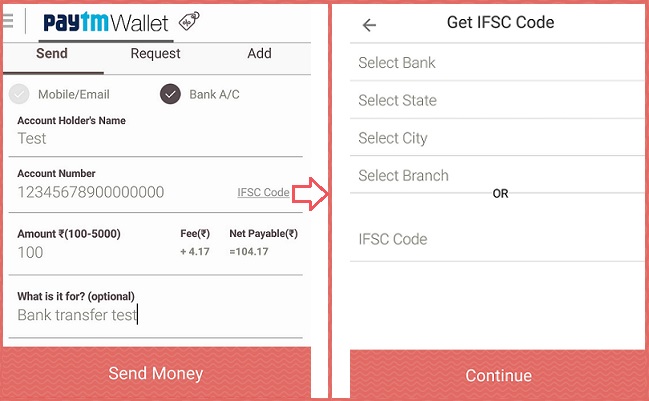 Paytm-bank-account-detail