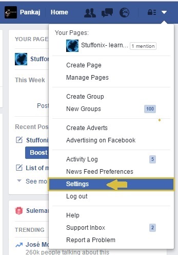 facebook-setting-option