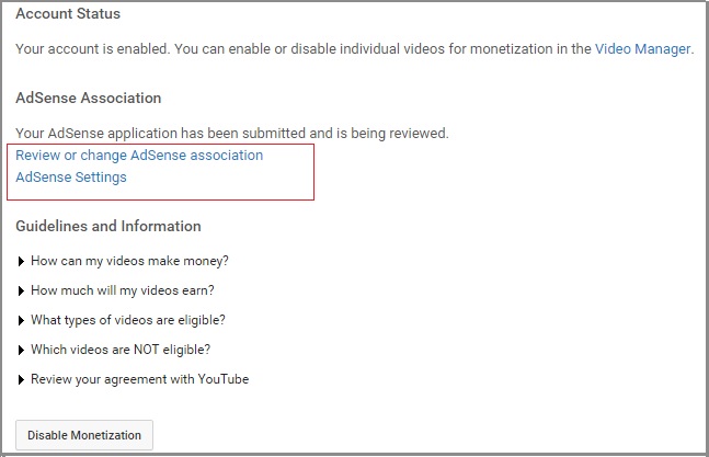 youtube-account-adsense-status