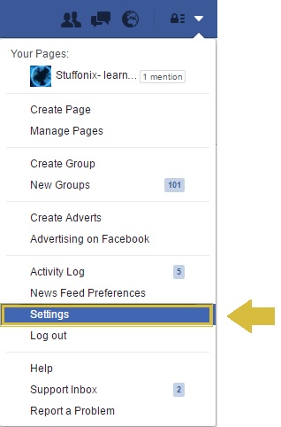 facebook-setting-option