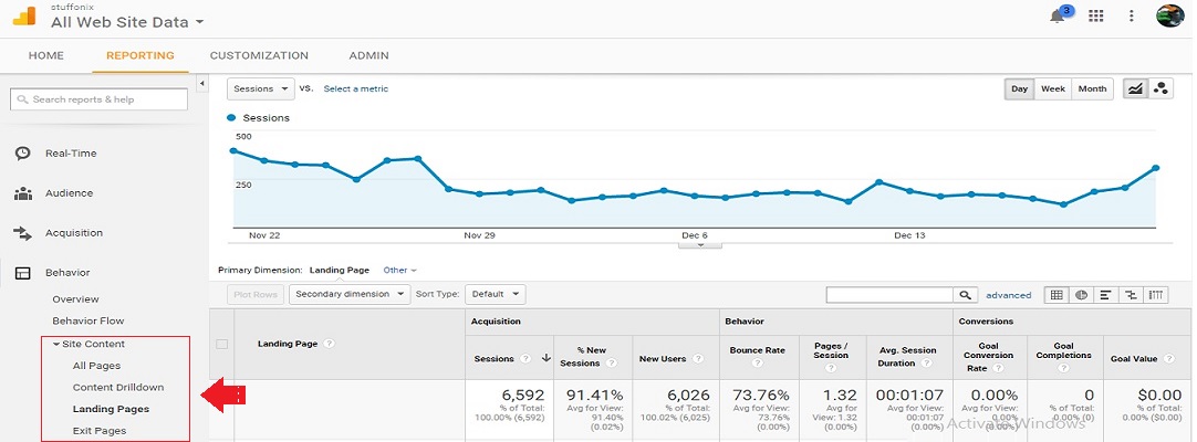 google-analytics-landing-page