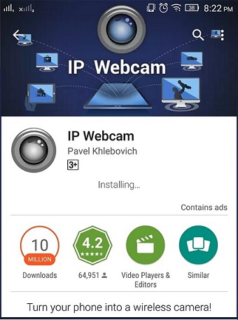 ip-webcam-app-installed