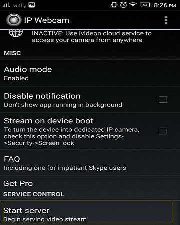 ip-webcam-start-server-option