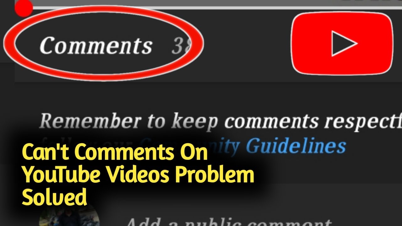 Can’t Comment On Youtube