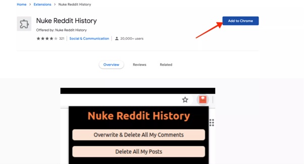 Nuke Reddit History Extension