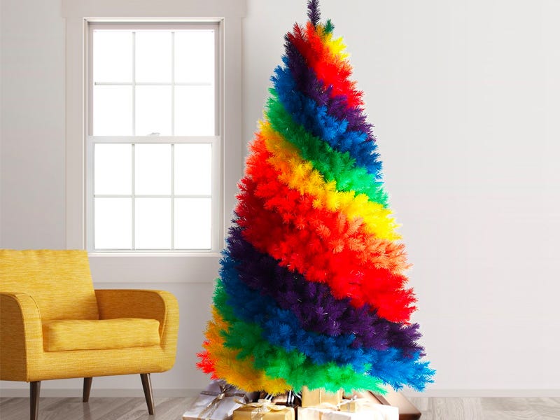 A Christmas Tree With an Unusual Ombre Effect